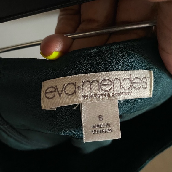 Eva Mendes Hunter Green Faux Wrap Skirt (NWT) - Picture 8 of 12
